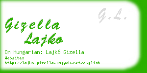 gizella lajko business card